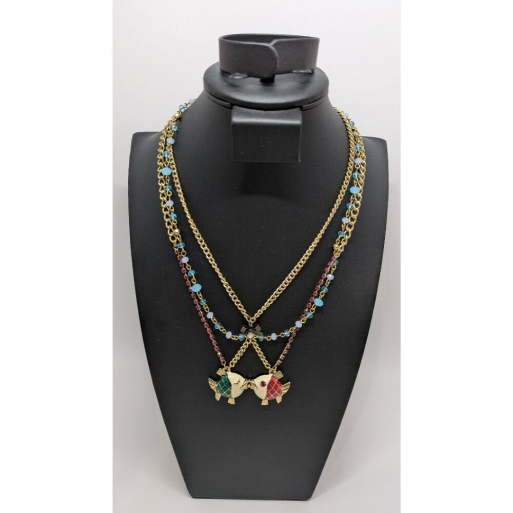 Betsey Johnson Gold "Under the Sea" Charm Necklace